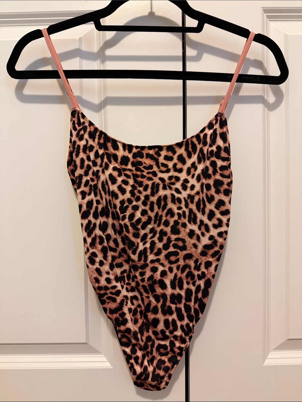 Vince Camuto Blush Pink and Black Leopard Print Cami